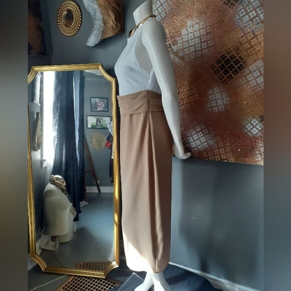 NWT Zara Cotton Blend Colourblock Midi Dress - Picture 11 of 15